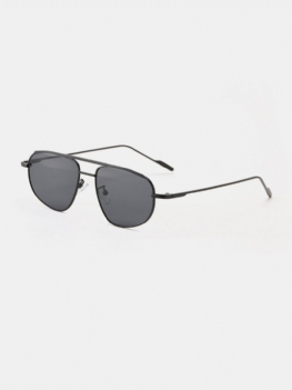 Jassy Unisex Vintage Casual Double Bridge Owalne Metalowe Okulary Przeciwsłoneczne Blokujące Promieniowanie Uv