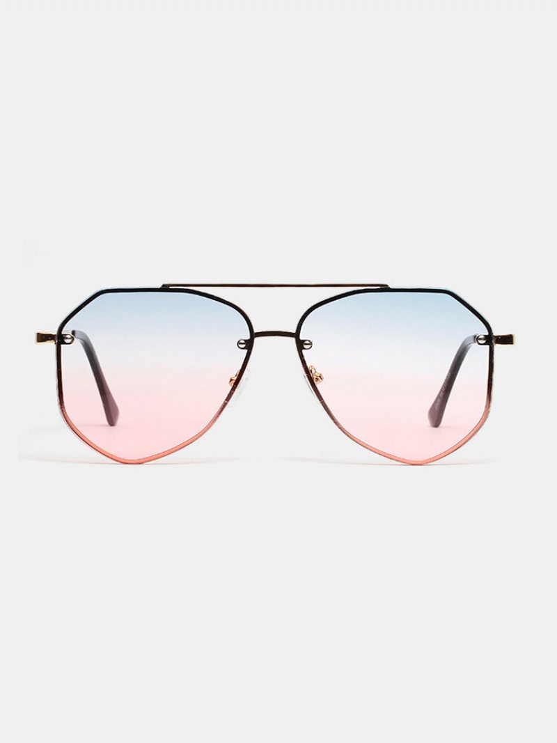 Jassy Unisex Vintage Casual Gradientowe Geometryczne Okulary Przeciwsłoneczne Blokujące Promieniowanie Uv