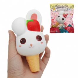 Kawaii Rabbit Ice Cream Squishy Slow Rising With Packaging Collection Gift