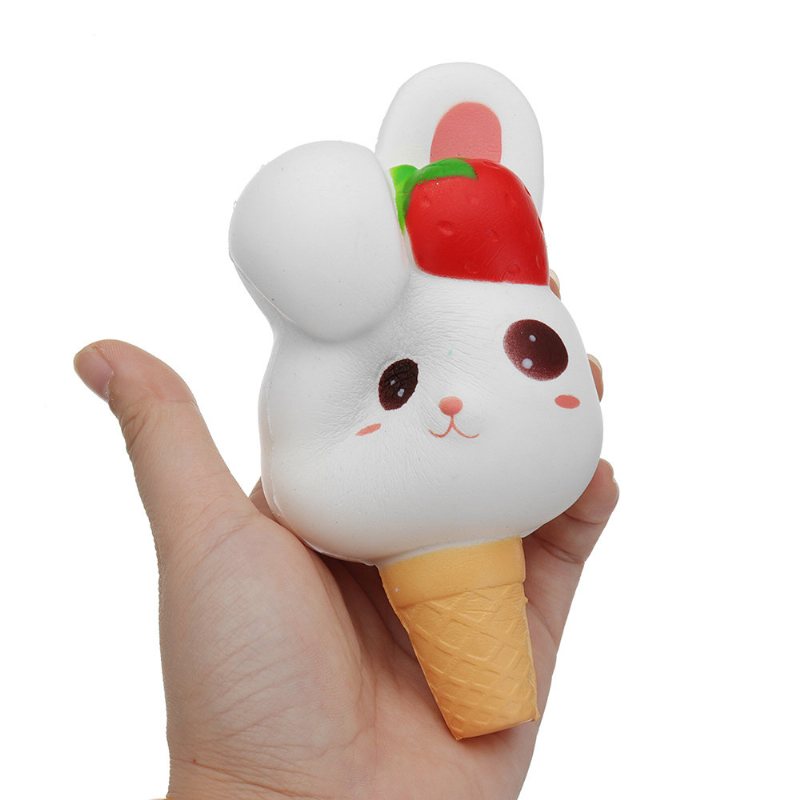 Kawaii Rabbit Ice Cream Squishy Slow Rising With Packaging Collection Gift