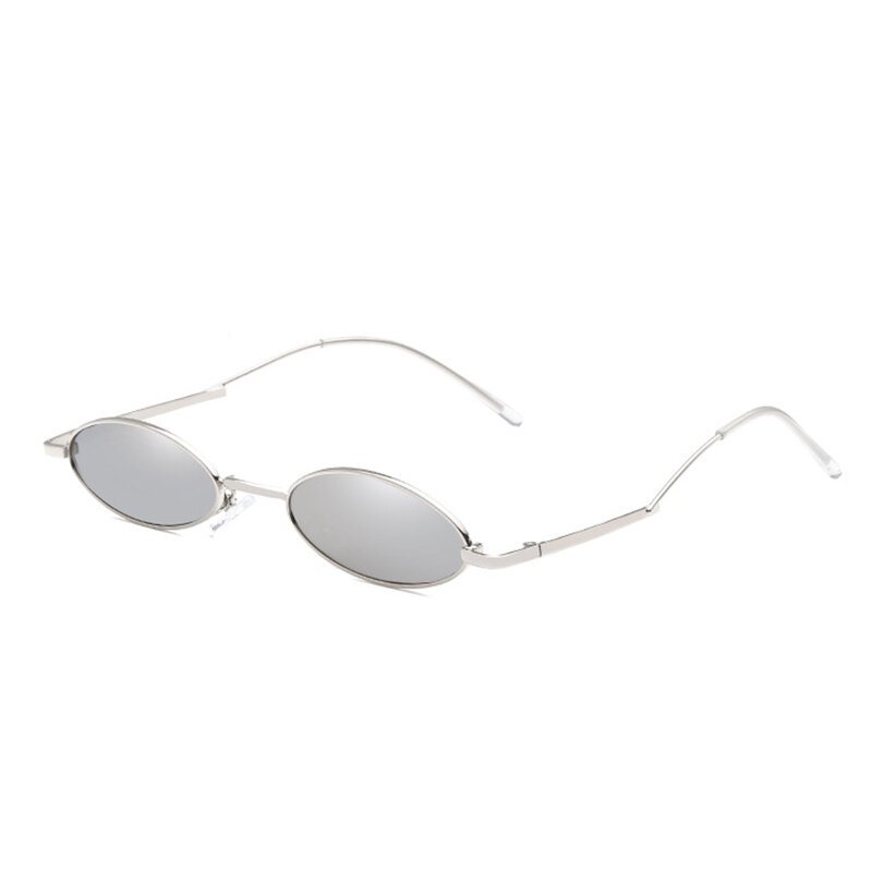 Kobiety W Stylu Vintage Owalne Modne Okulary Przeciwsłoneczne Uv400 Metalowa Rama Outdoor Travel Plażowe