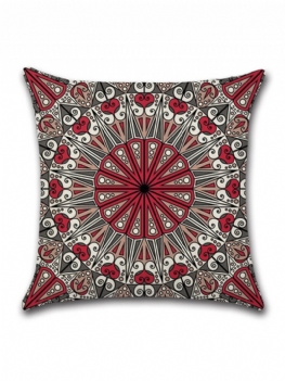 Mandala Indyjska Czeska Bawełniana Lniana Poszewka Na Poduszkę Home Decor Kwadratowa Na