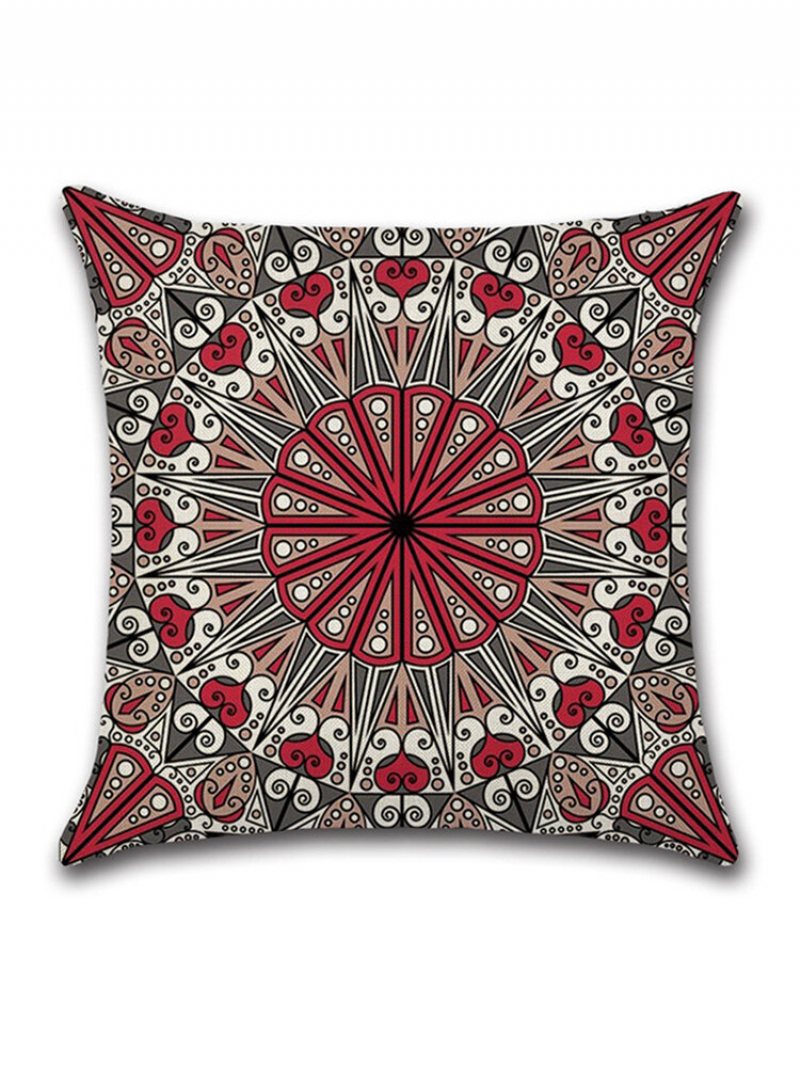 Mandala Indyjska Czeska Bawełniana Lniana Poszewka Na Poduszkę Home Decor Kwadratowa Na