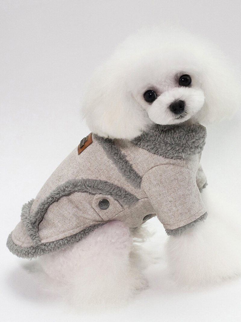 Pet Dog Fleece Neck Zimowy Ciepły Płaszcz Szczeniak Miękki Sweter Odzież