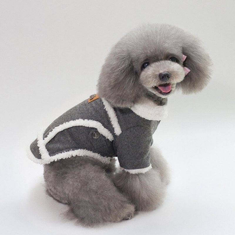 Pet Dog Fleece Neck Zimowy Ciepły Płaszcz Szczeniak Miękki Sweter Odzież