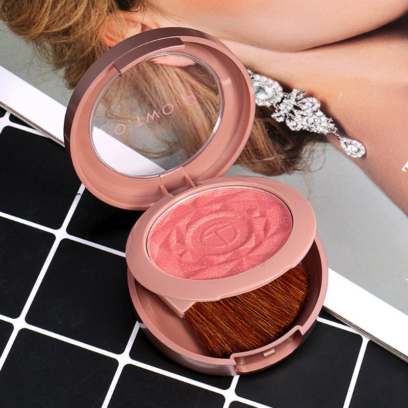 Rose Makeup Blush Długotrwały Rumieniec Do Twarzy Łatwy Do Pokolorowania Rozjaśniający Twarz Drobny Puder Brzoskwiniowy