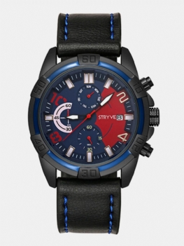 Sport Style Men Watch Fashion Chrono Czas Wyświetlanie Daty Stoper Męski Sportowy Zegarek Kwarcowy