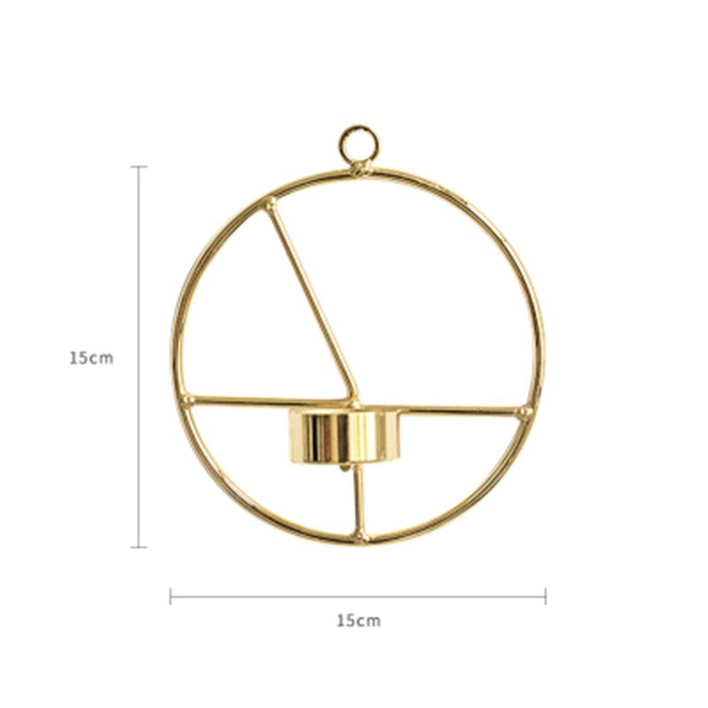 Styl Skandynawski 3d Geometryczny Świecznik Metalowy Ścienny Kinkiet Home Decor