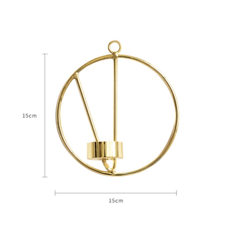 Styl Skandynawski 3d Geometryczny Świecznik Metalowy Ścienny Kinkiet Home Decor