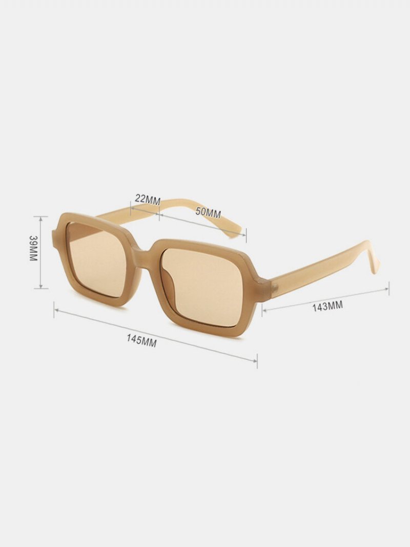 Unisex Fashion Casual Square Okulary Przeciwsłoneczne Z Pełną Ramką Chroniące Przed Promieniowaniem Uv