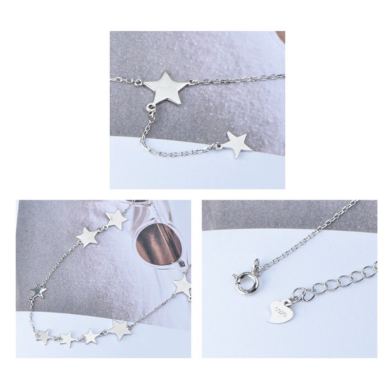 Naszyjnik Choker Lucky Star Oryginalne Ozdoby Ze Srebra Próby 925 Dla Dziewczynek