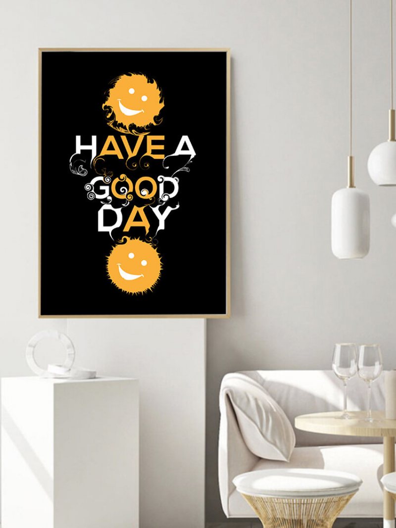 1 Pc Unframed Cartoon Smile Letters Pattern Diy Obraz Na Płótnie Ścienny Na Salon Home Decor Zdjęcia