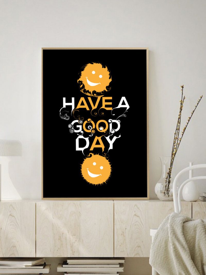 1 Pc Unframed Cartoon Smile Letters Pattern Diy Obraz Na Płótnie Ścienny Na Salon Home Decor Zdjęcia