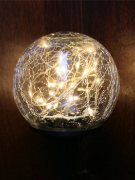 10 cm/12 cm Zewnętrzna Lampa Ogrodowa Na Energię Słoneczną Crack Ball Trawa Zakopana Wodoodporna Słoneczna