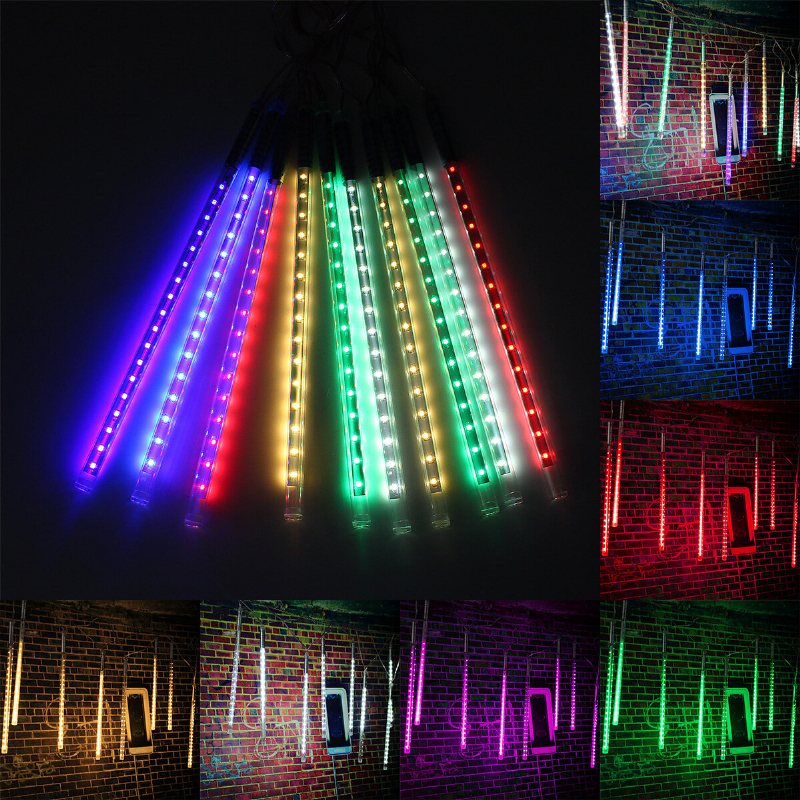 10 Tube 30 cm Led Meteor Rain Fall Outdoor Christmas String Light Tree