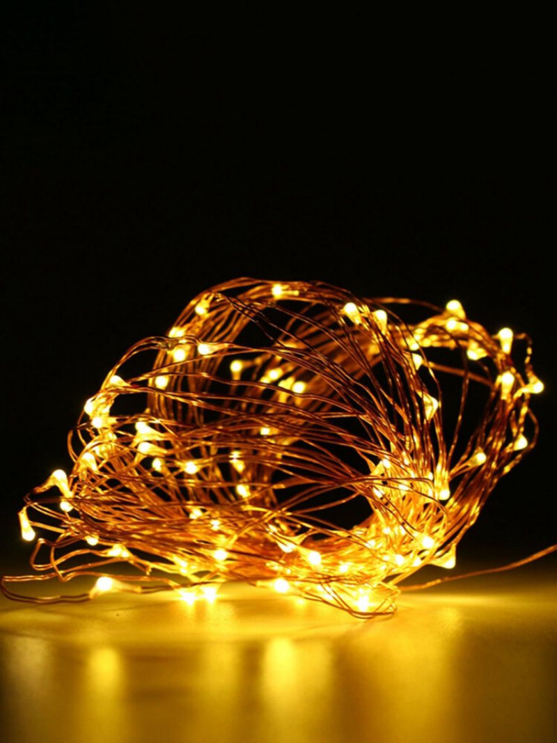 10m 100 Led Miedziany Drut Wróżka String Light Wodoodporny Christmas Party Decor Green Shell