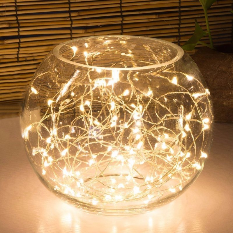 10m 100 Led Miedziany Drut Wróżka String Light Wodoodporny Christmas Party Decor Green Shell