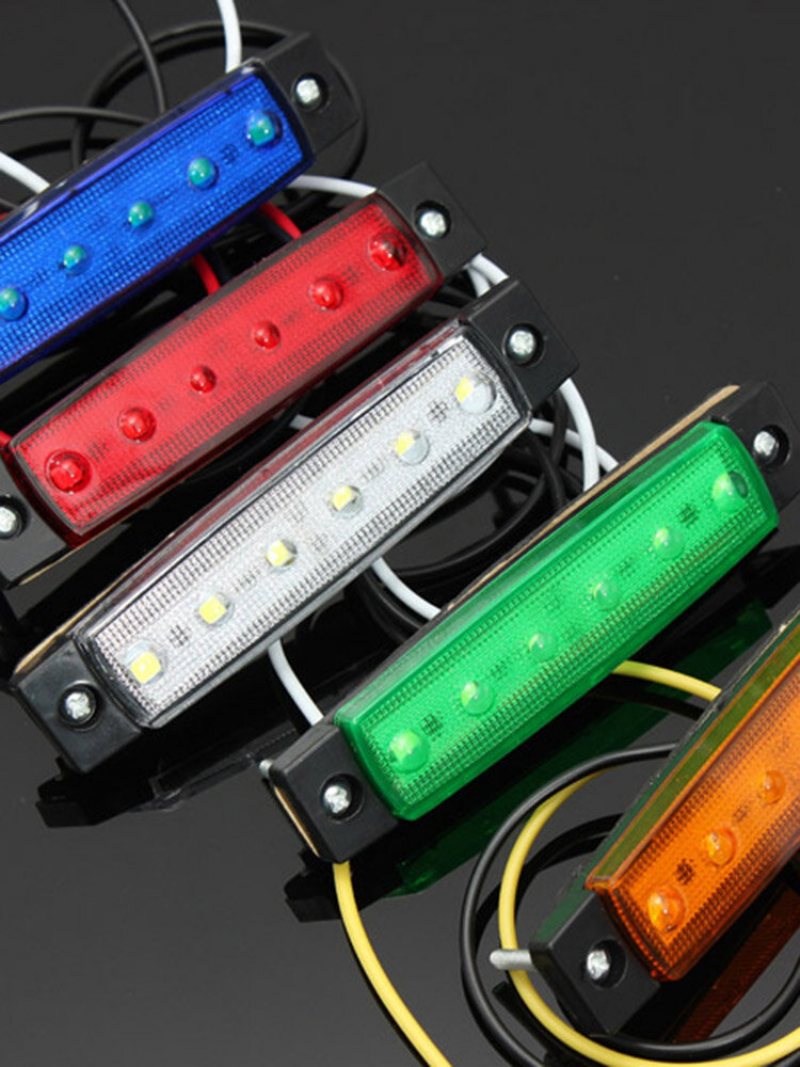 12v / 24v Smd 6 Led Przednie Światła Obrysowe Do Przyczepy Samochodowej Ciężarówka Autobus