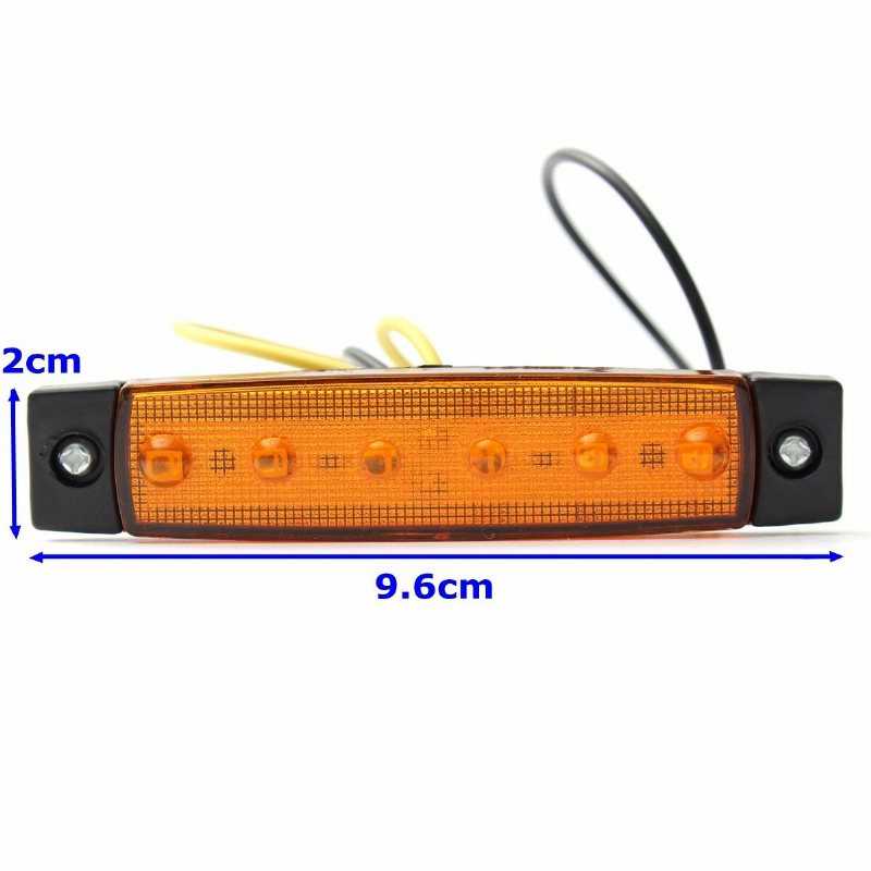 12v / 24v Smd 6 Led Przednie Światła Obrysowe Do Przyczepy Samochodowej Ciężarówka Autobus