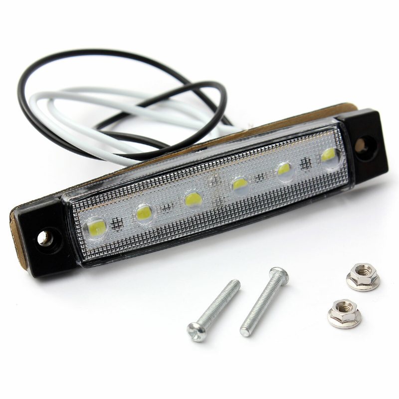 12v / 24v Smd 6 Led Przednie Światła Obrysowe Do Przyczepy Samochodowej Ciężarówka Autobus