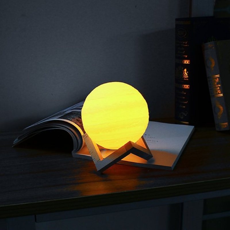 13cm Lampa Jupiter 3d Usb Akumulator Czujnik Dotykowy Zmiana Koloru Led Lampka Nocna Prezent Dc5v