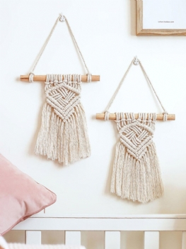 1pc Nordic Makrama Wiszące Gobeliny Ścienne Wystrój Czeski Tassel Chic Bawełna Home Decor Ozdoba Ścienna