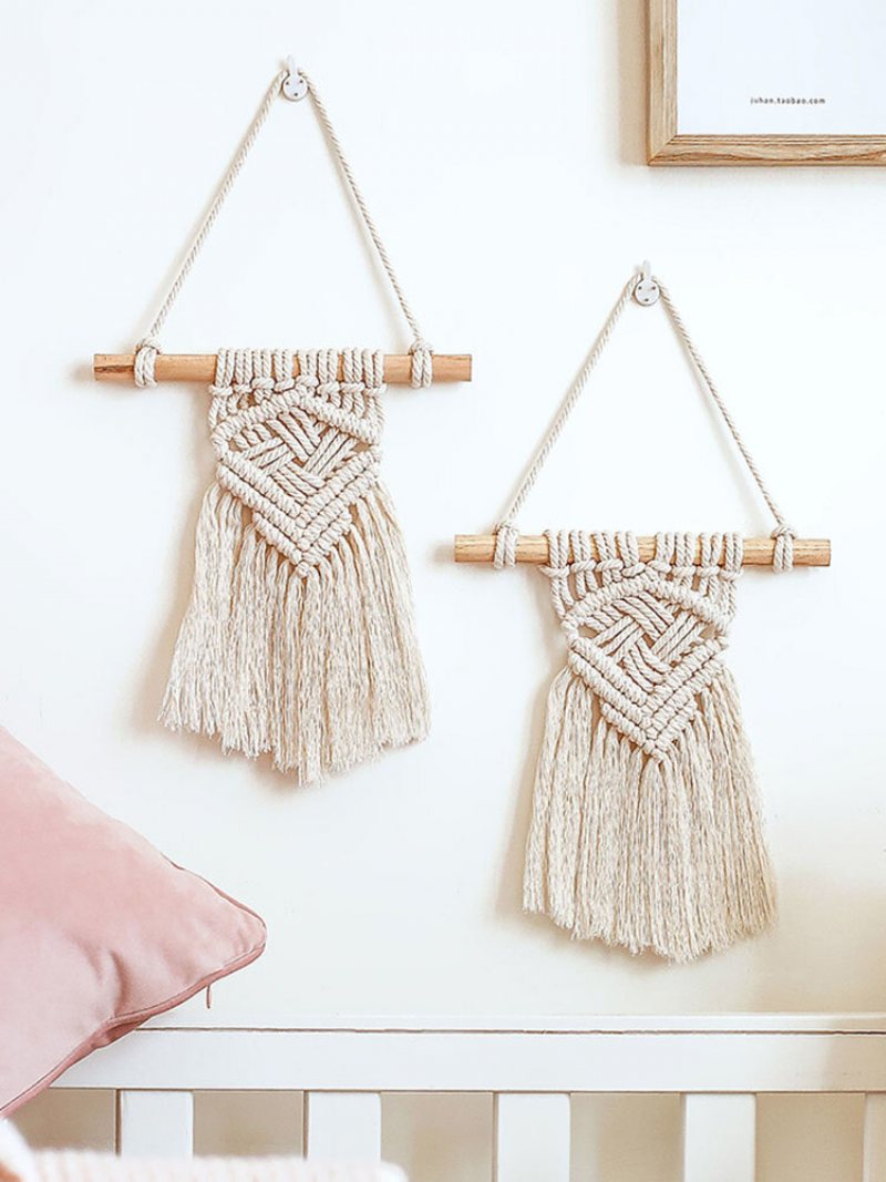 1pc Nordic Makrama Wiszące Gobeliny Ścienne Wystrój Czeski Tassel Chic Bawełna Home Decor Ozdoba Ścienna