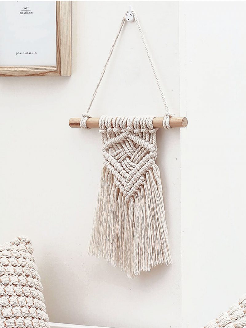 1pc Nordic Makrama Wiszące Gobeliny Ścienne Wystrój Czeski Tassel Chic Bawełna Home Decor Ozdoba Ścienna