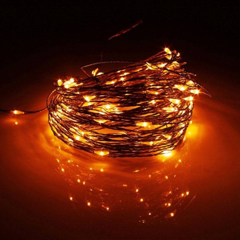 20m 200 Led Zasilany Energią Słoneczną Drut Miedziany String Fairy Light Christmas Party Home Decor