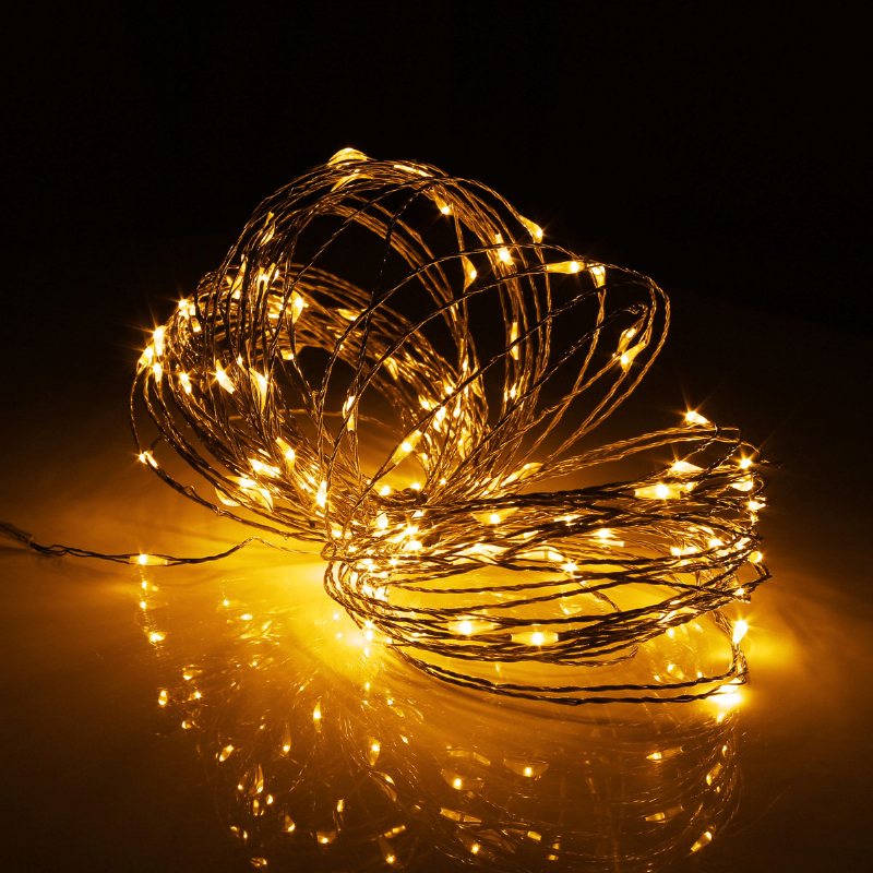 20m 200 Led Zasilany Energią Słoneczną Drut Miedziany String Fairy Light Christmas Party Home Decor