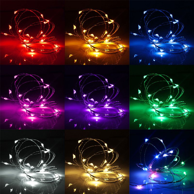 2m 20 Led Miedziany Drut Fairy String Light Zasilany Przez Usb Xmas Party Home Decor Dc5v