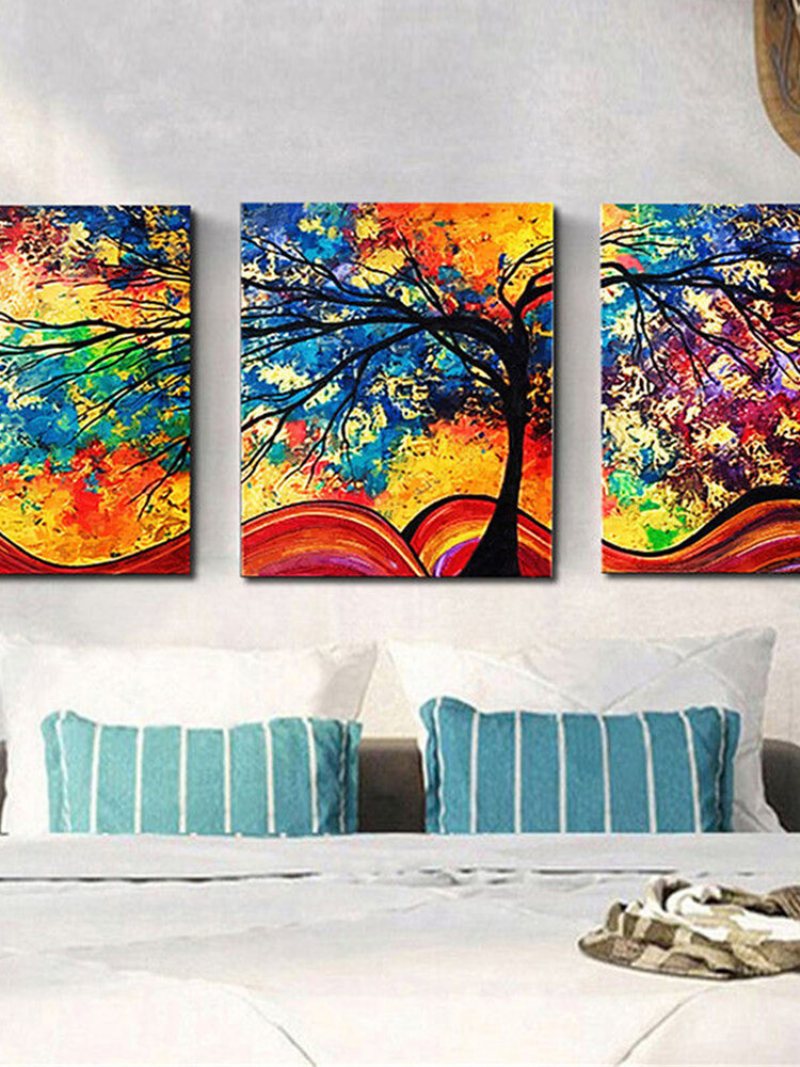 3 Szt. Abstrakcyjne Drukowanie Na Płótnie Wall Art Painting Picture Unframed/oprawione Salon Home Decor