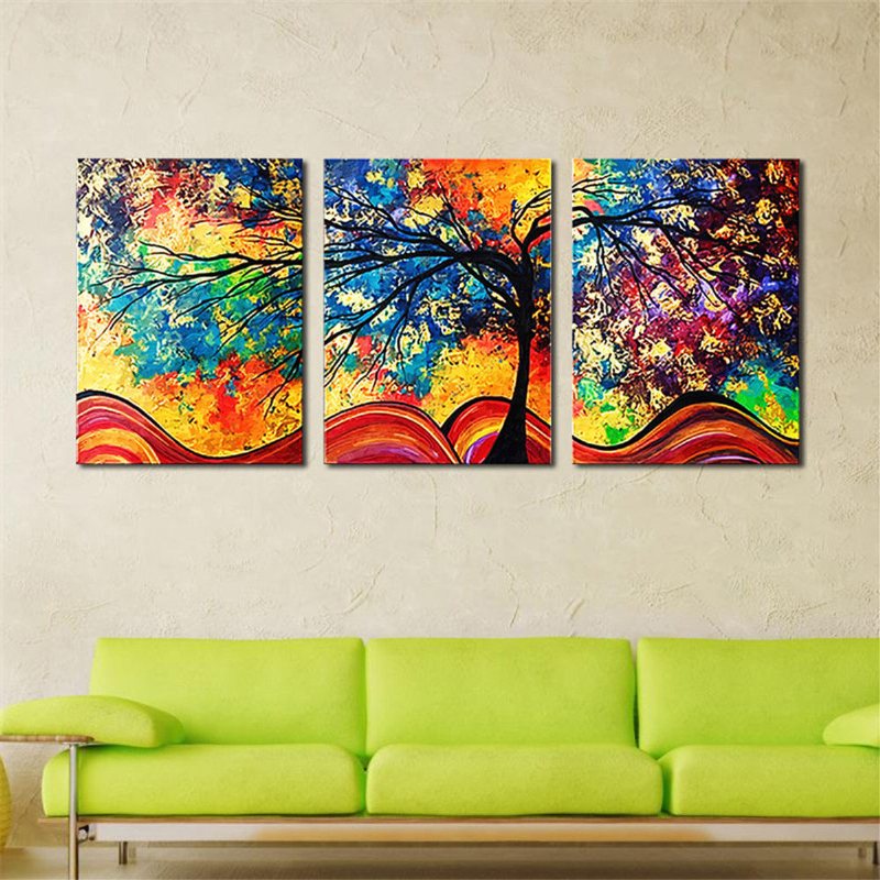 3 Szt. Abstrakcyjne Drukowanie Na Płótnie Wall Art Painting Picture Unframed/oprawione Salon Home Decor