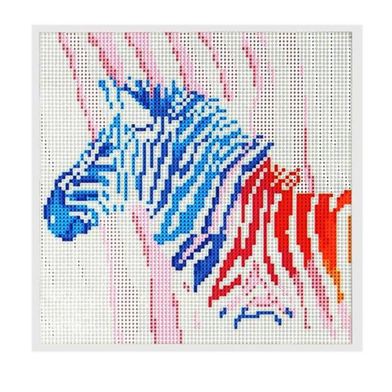 30x30cm 5d Diy Diament Malarstwo Pełna Wiertła Kolorowy Koń Haft Cross Stitch Home Decor