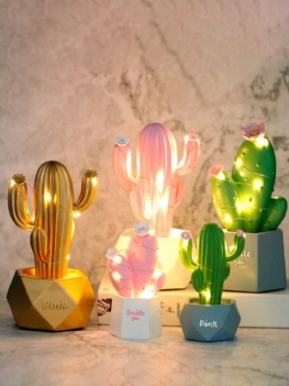 3d Cactus Led Night Light Kinkiet Dziecko Dzieci Sypialnia Home Decor Prezent