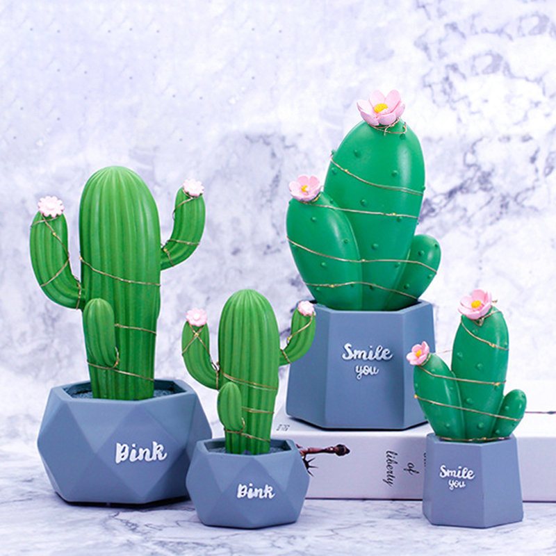 3d Cactus Led Night Light Kinkiet Dziecko Dzieci Sypialnia Home Decor Prezent