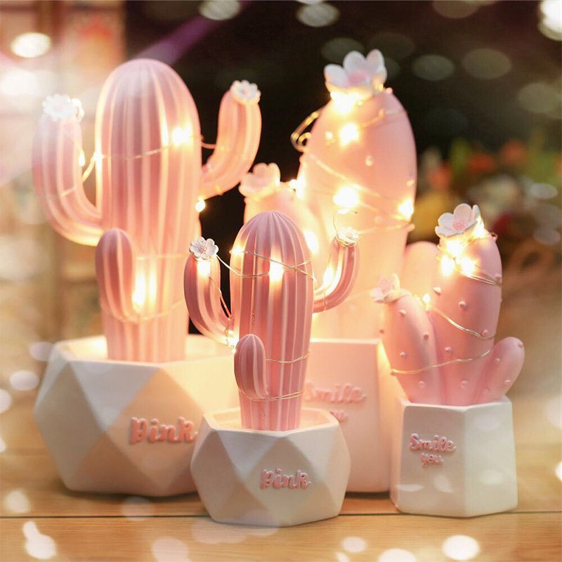 3d Cactus Led Night Light Kinkiet Dziecko Dzieci Sypialnia Home Decor Prezent