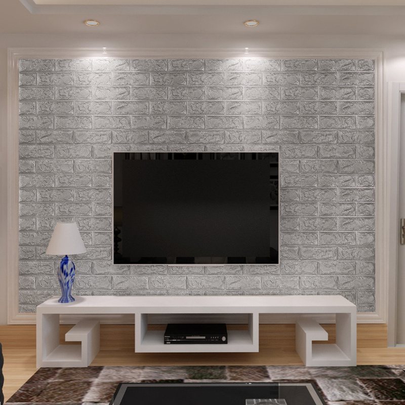 3d Ceglany Wzór Tapety Sypialnia Salon Nowoczesna Ściana Tło Tv Decor