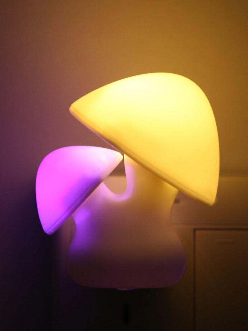 3d Led Mushroon Pattern Night Light Plug Ładowanie Automatyczne Kolorowe Korytarz Domu Wystrój Pokoju Dziecka Światło 3d