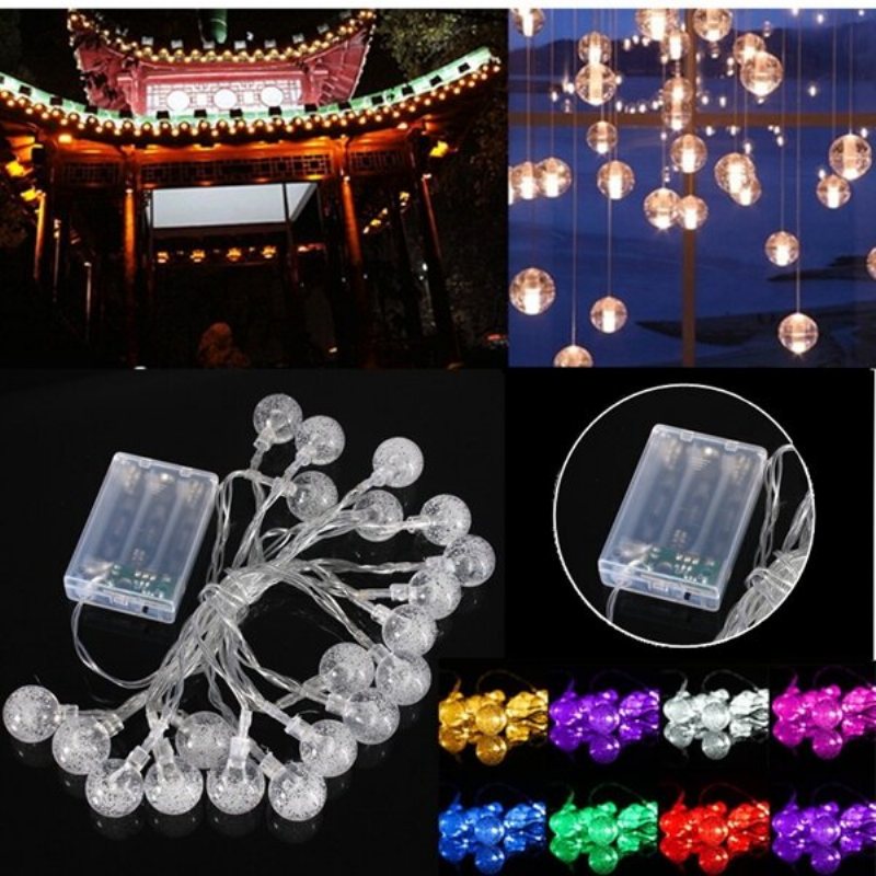 3m 20led Bateria Bubble Ball Fairy String Lights Garden Party Xmas Wedding Home Decor