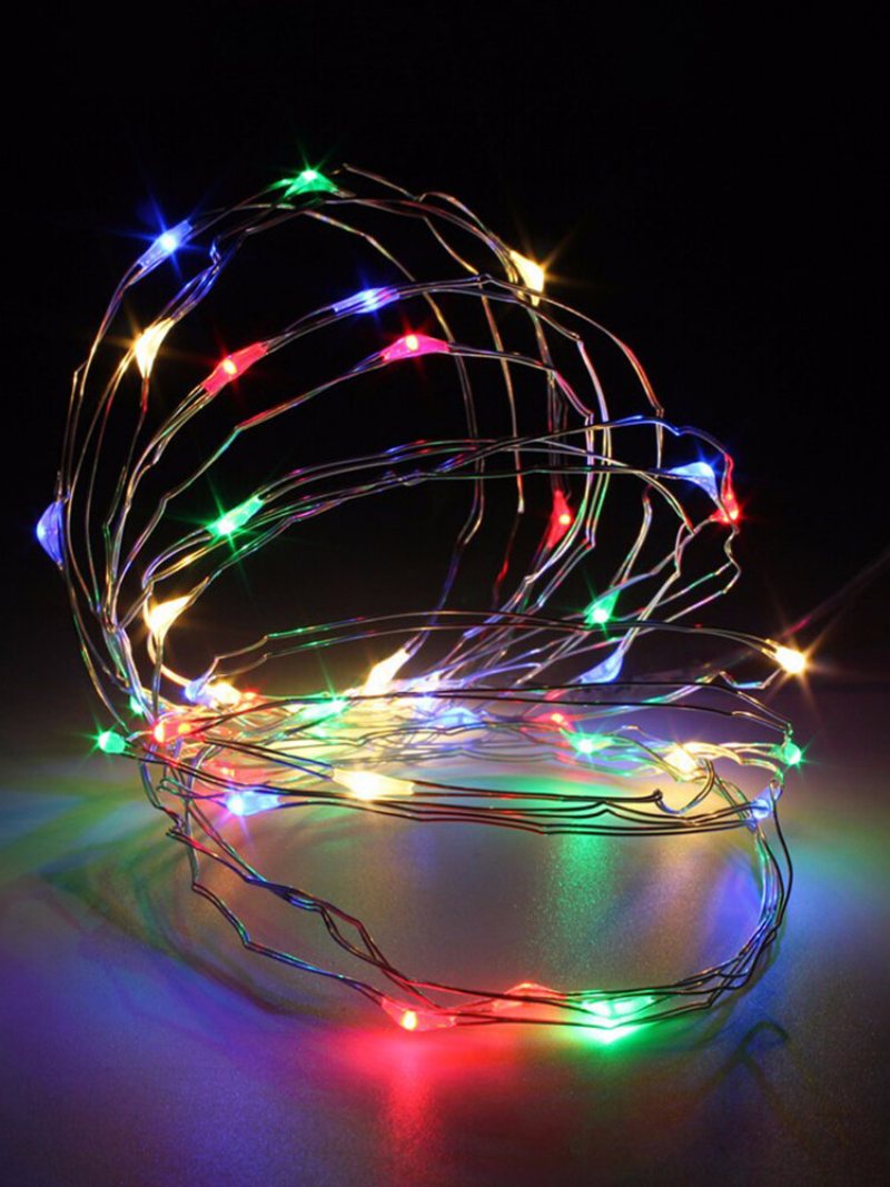 3m 4.5v 30 Led Zasilanie Bateryjne Srebrny Drut Mini Fairy String Light Multi-color Xmas Party Decor