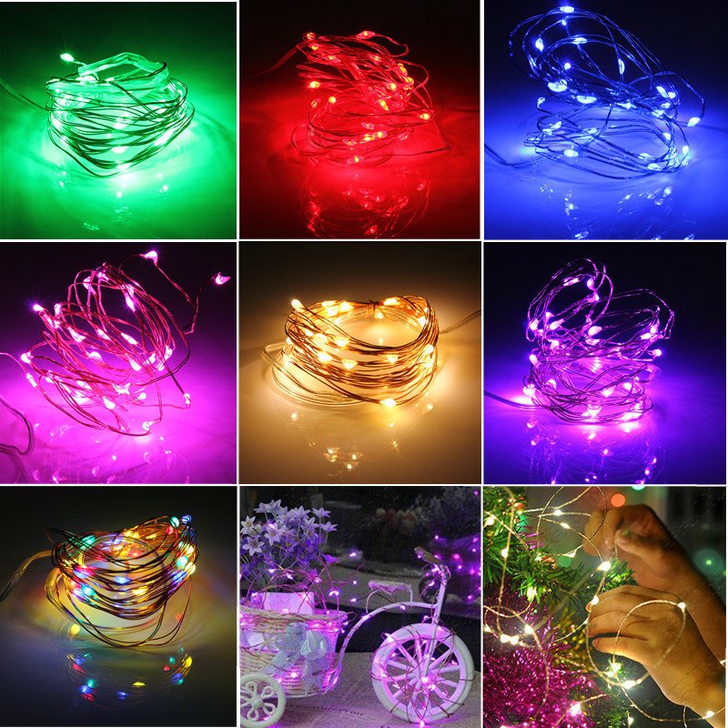 3m 4.5v 30 Led Zasilanie Bateryjne Srebrny Drut Mini Fairy String Light Multi-color Xmas Party Decor