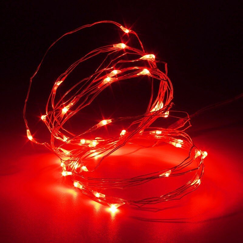 3m 4.5v 30 Led Zasilanie Bateryjne Srebrny Drut Mini Fairy String Light Multi-color Xmas Party Decor