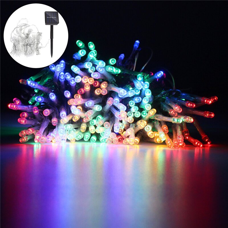 3m X 3m Led Zasilana Energią Słoneczną Fairy String Kurtyna Świetlna Lampa Outdoor Party Xmas