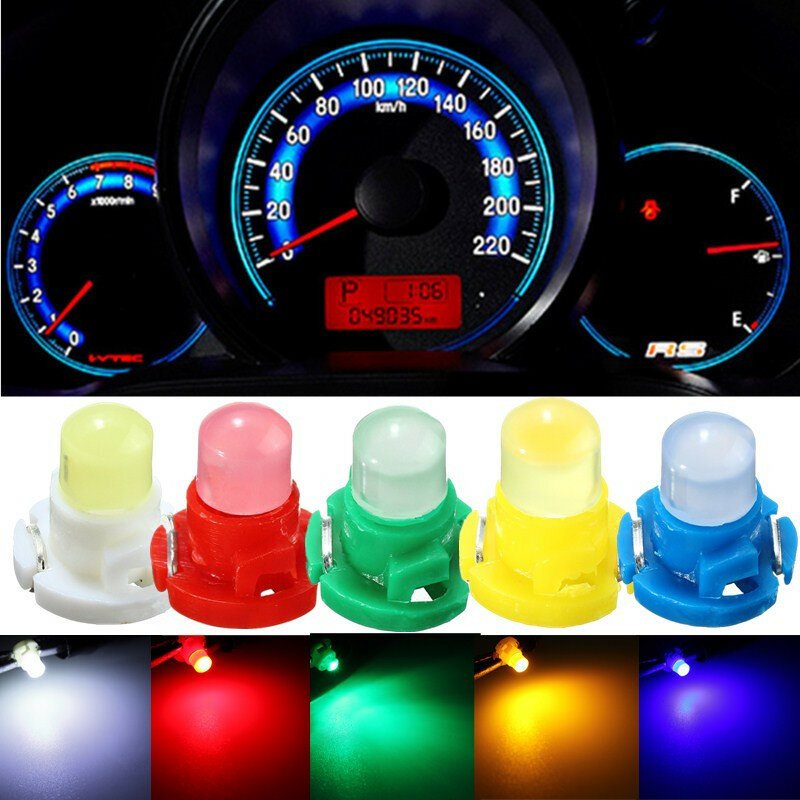 4/10 Sztuk T4 Wedge Led Żarówka Instrument Dashboard Dash Klimatyczna Podstawa Lampy Światła