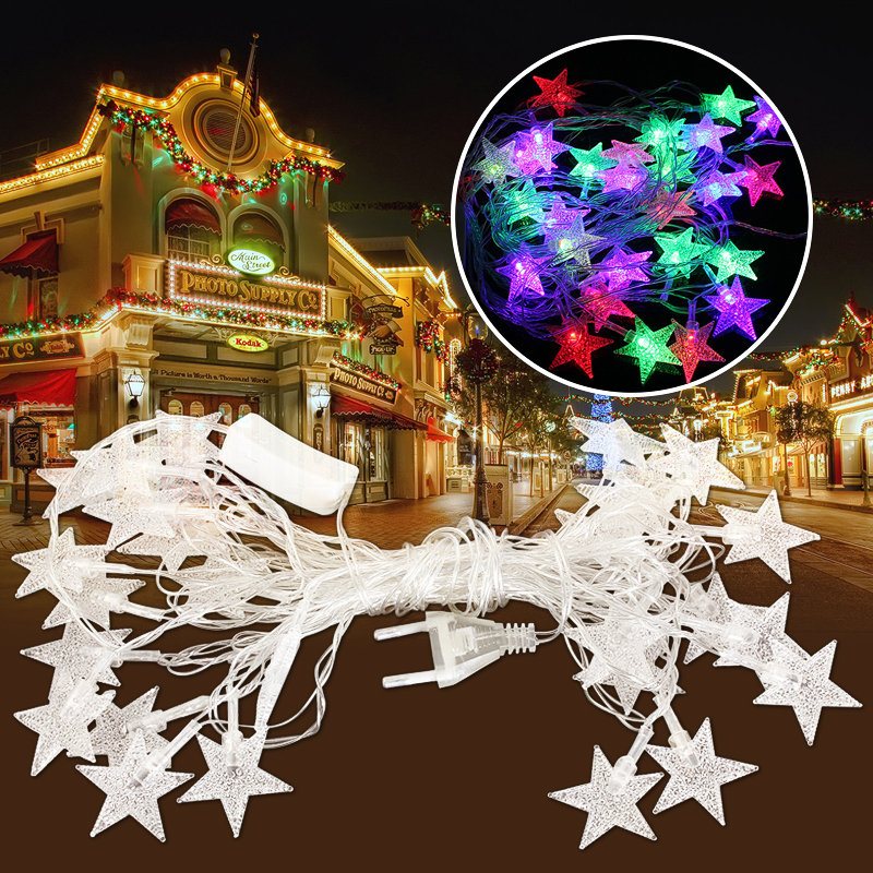 5m 28 Led Pentagram String Fairy Light Multicolor Wedding Party Home Decor 220v