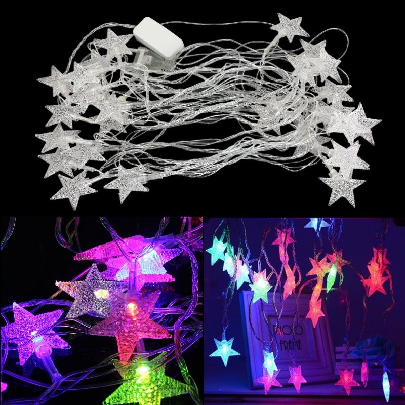 5m 28 Led Pentagram String Fairy Light Multicolor Wedding Party Home Decor 220v