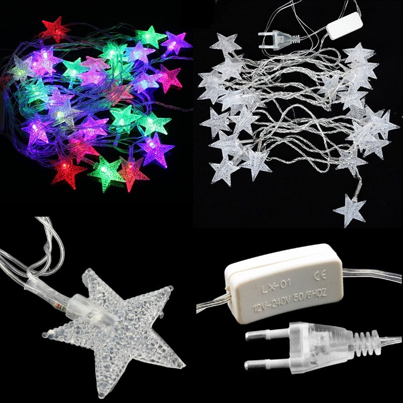 5m 28 Led Pentagram String Fairy Light Multicolor Wedding Party Home Decor 220v