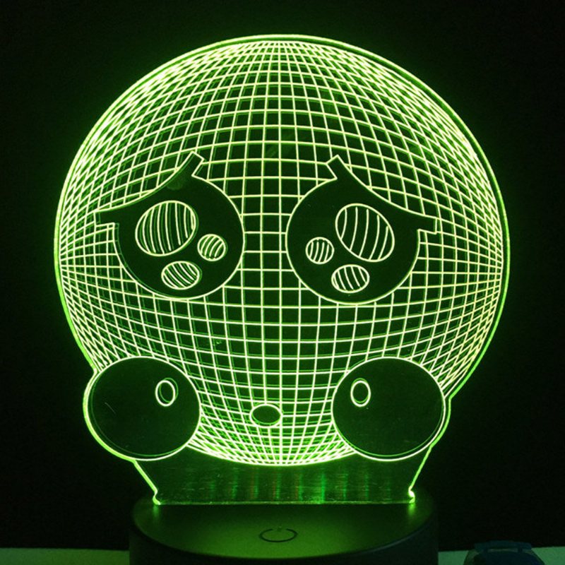 7 Kolorów Cute Crying Emoji Face 3d Led Lights Kolorowe Sterowanie Dotykowe Decor