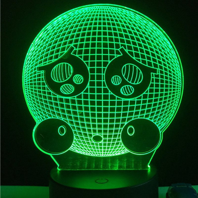 7 Kolorów Cute Crying Emoji Face 3d Led Lights Kolorowe Sterowanie Dotykowe Decor